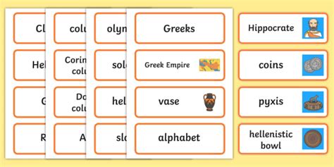 FREE Ancient Greece Word Cards Teacher Made