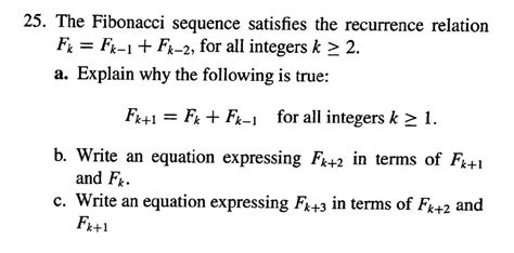 VIDEO Solution 25 The Fibonacci Sequence Satisfies The Recurrence