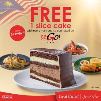 Secret Recipe Sr Go Merdeka Free Cake Promotion Aug