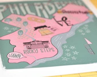 Philly Map Poster - Etsy