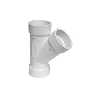 Canplas L Pipe Wye In Hub Pvc White Sch Schedule