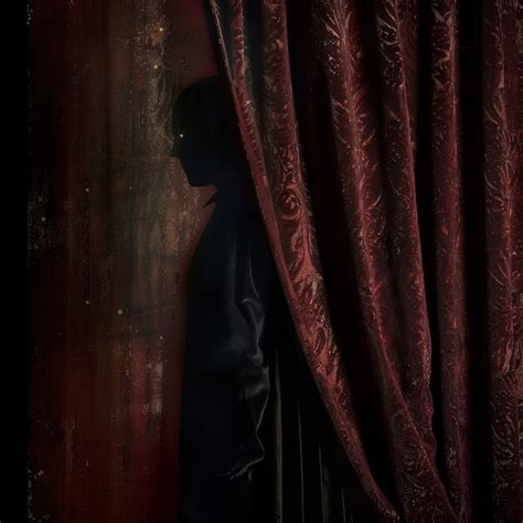 Premium Photo | A mysterious figure partially hidden behind a red ...