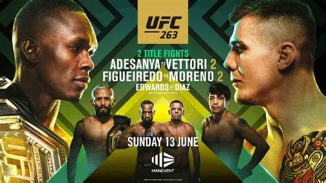 UFC 263 headlined by Israel Adesanya vs Marvin Vettori sells 600,000 ...