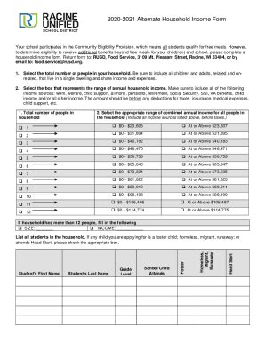 Fillable Online Household Income Form Fax Email Print PdfFiller