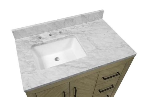 Peyton Inch Vanity With Carrara Marble Top Modern Bathroom Vanity