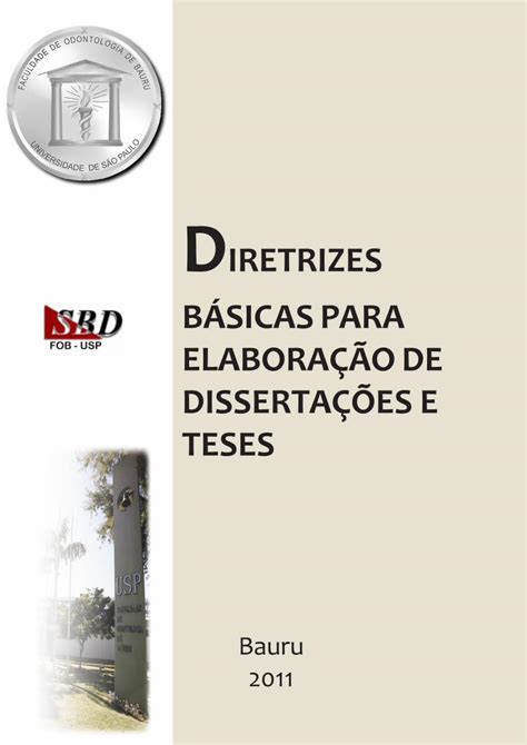 Pdf Diretrizes B Sicas Para Elabora O De Disserta Es E