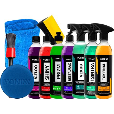 Kit Completo Lavagem e Estética Automotiva Vonixx V Floc Shiny Prizm