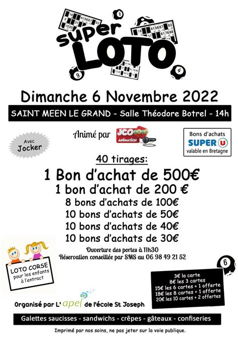 Super Loto Cole St Joseph Saint M En Le Grand