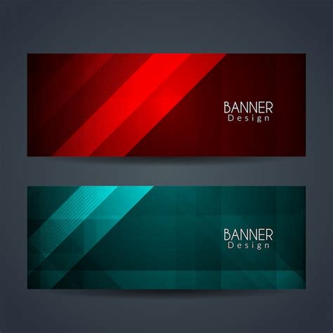 Diseño Colorido Brillante De Banderas Modernas Vector Gratis