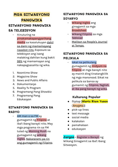 Solution Komunikasyon At Pananaliksik Sa Wika At Kulturang Filipino