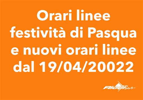 Orari Linee Festivit Pasquali E Nuovi Orari Dal Ricci Bus