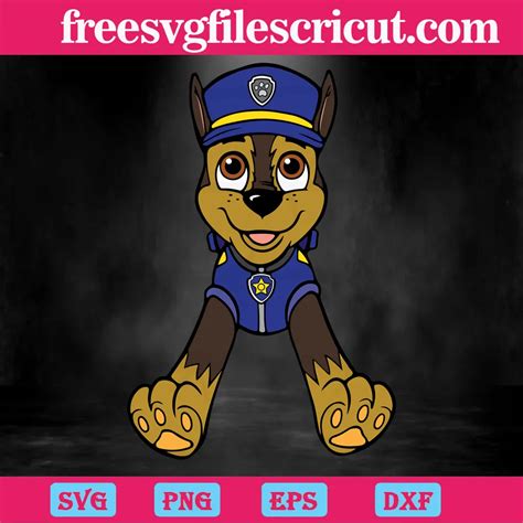 Chase Paw Patrol Svg Png Dxf Eps Free Svg Files For Cricut