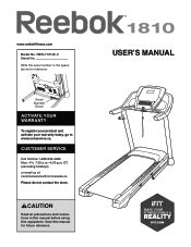 Reebok 1810 Treadmill Manual