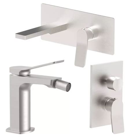 Set Miscelatore Lavabo Bocca Cm E Bidet Con Incasso Doccia Uscite