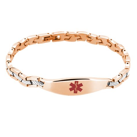 The Wave Medical ID Bracelet - Rose Gold