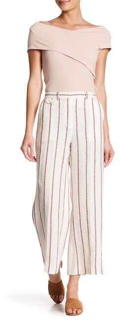 Theory Nadeema Pinstripe Wide Leg Linen Pants Wide Leg Linen Pants