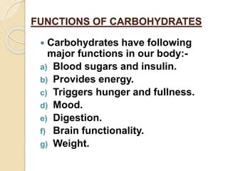 Carbohydrates Function In The Body