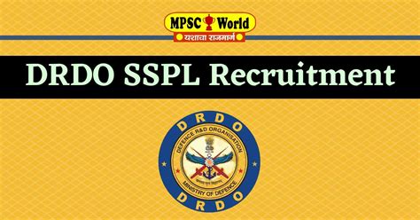 Drdo Sspl Recruitment Apply Here For Vacancies