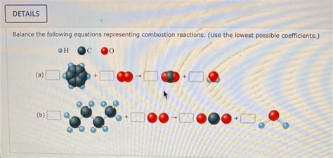 [solved] Balance The Following Equations Representing Comb