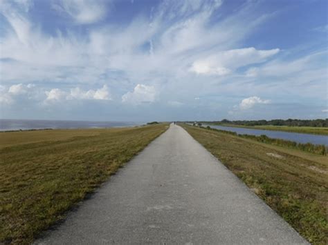 Lake Okeechobee Scenic Trail, 110 miles on dike. Map. Check for ...