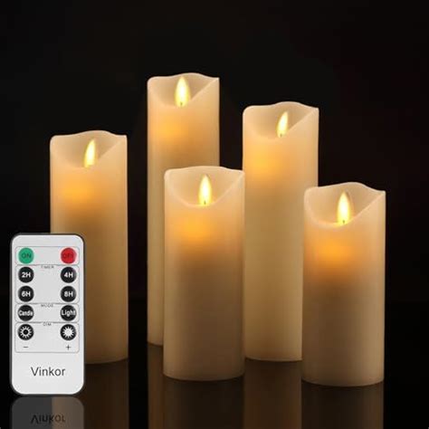 Vinkor Flameless Candles Battery Operated Candles Set