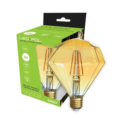 Żarówka E27 Claro 7w Ww Filament Led Ciepłe światło Zestaw 10 Sztuk