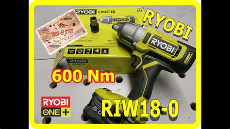 Boulonneuse A Choc RYOBI RIW18 0 YouTube