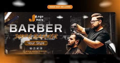 Premium PSD | Barber Shop Banner Design