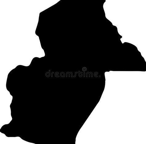 Nkhata Bay Malawi Silhouette Map With Transparent Background Stock