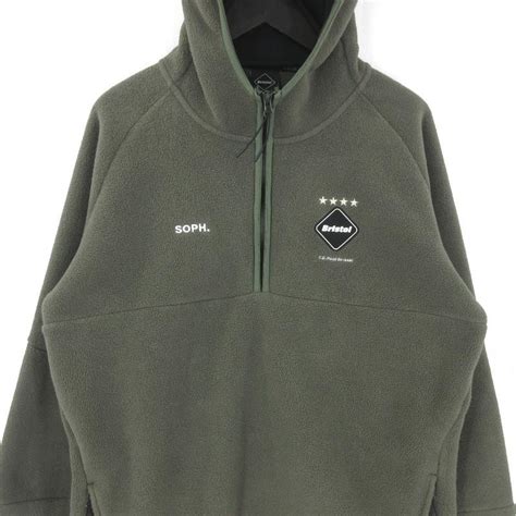 F C Real Bristol エフシーレアルブリストル POLARTEC FLEECE HALF ZIP GAITER HOODY