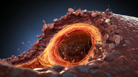 Premium AI Image | atherosclerosis with plaque in vessel