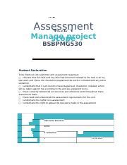 BSBPMG530 Assessment Task 1 1 Docx Assessment Task 1 Manage