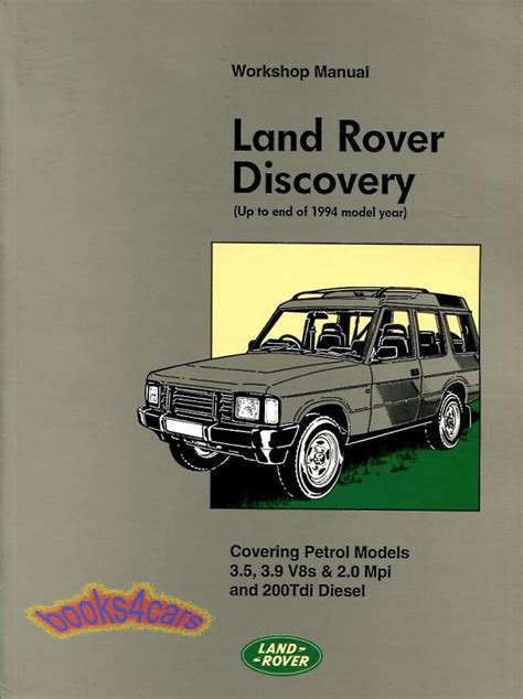 Land Rover Discovery Shop Manual Service Repair Book Workshop