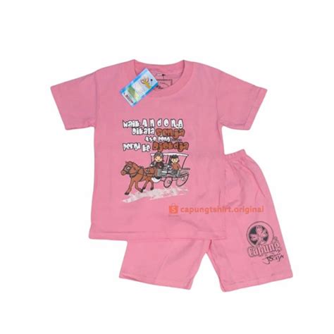 Jual Setelan Kaos Jogja Anak Bahan Katun Tebal Asli Oleh Oleh Jogja