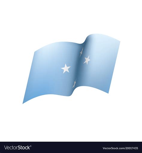 Federated States Micronesia Flag Royalty Free Vector Image