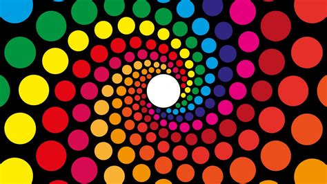 🥇 Abstract Multicolor Circles Rainbows Dots Wallpaper 82184