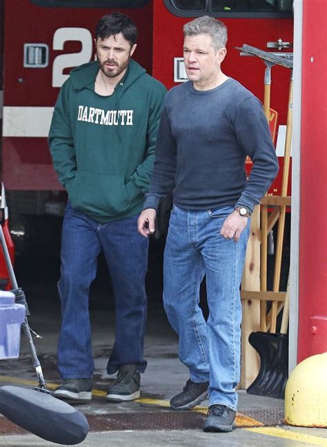 Matt Damon And Casey Affleck Film The Instigators In Boston Photo