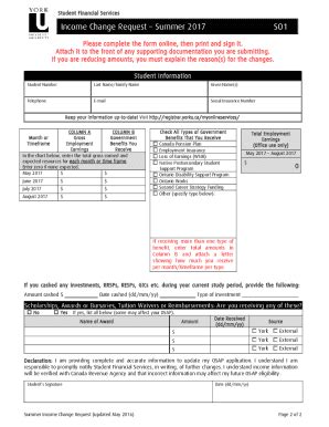 Fillable Online Income Change Request Form Fax Email Print PdfFiller