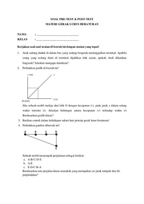 Contoh Pre Test Dan Post Test Dalam Pelatihan Berbagai Contoh