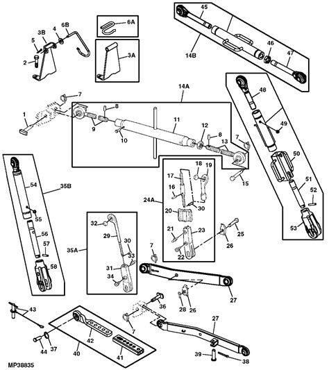 4300 Tractor Compact Utility Three Point Hitch Replacement Epc John Deere M123745 Ag Cce