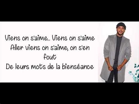 Slimane Viens On S Aime Parole YouTube