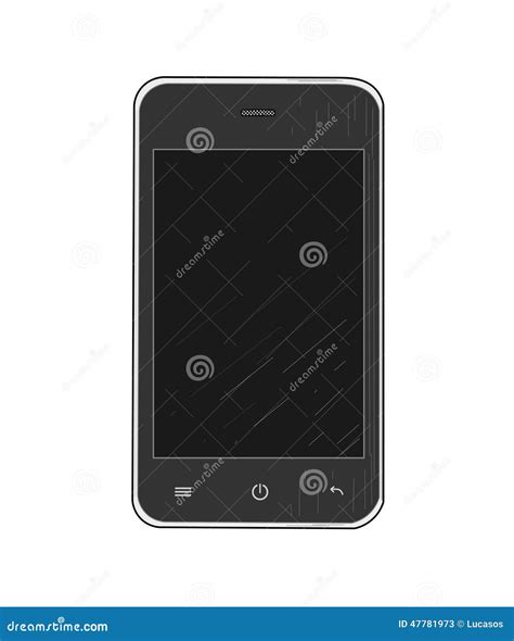 Black Mobile Phone Stock Vector Illustration Of Black 47781973