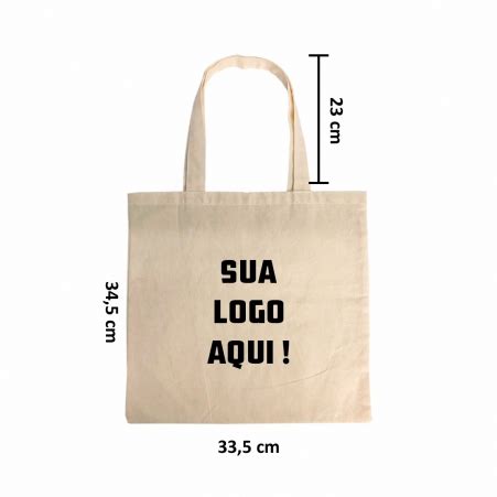 Sacola Personalizada Ecobag Algodão Cru 40x30 cm AxL pacote 100