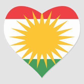 Kurdistan flag map classic round sticker | Zazzle | Round stickers ...