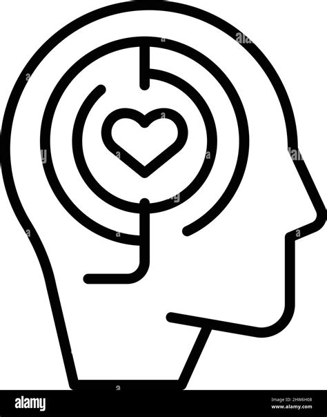 Emotional Intelligence Icon Outline Vector Mental Brain Emotion