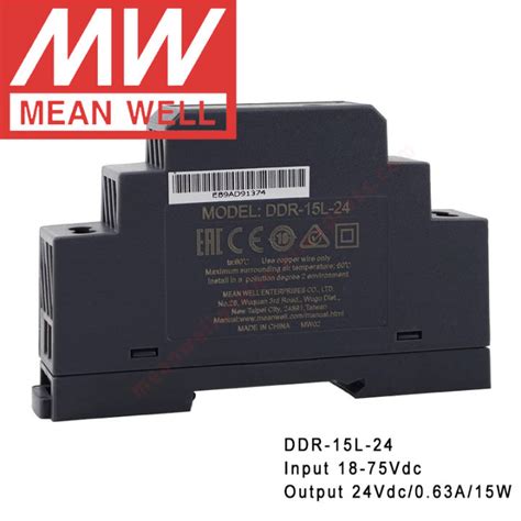 Original Mean Well Ddr L Din Rail Type Dc Dc Converter V A