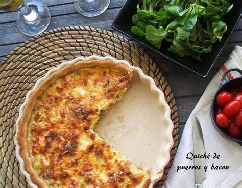 Quiche De Puerros Con Bacon Receta Petitchef