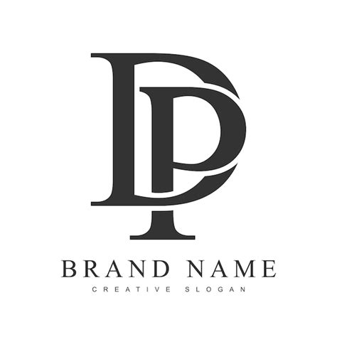 Premium Vector Dp Trendy Logotype Template Initial Letter D And P