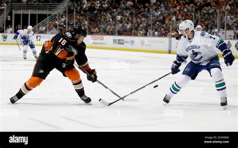 Anaheim Ducks Right Wing Emerson Etem Left Shoots Around Vancouver