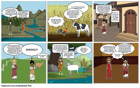 Neolithic Period Comic Strip Storyboard By 234a3073